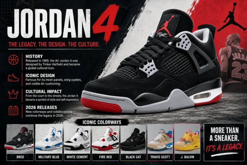 Jordan 4: History, Design, Popularity, Best Colorways, and 2026 Releases