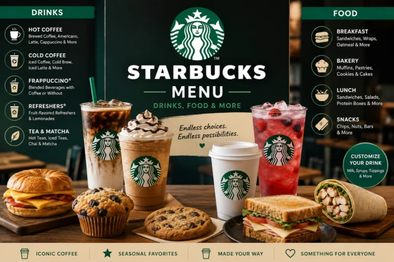 Starbucks Menu: Drinks, Food, Seasonal Favorites, Sizes, and What to Try